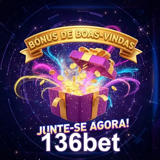 Imagem promocional do 136bet destacando bônus especial, comlogotipo do site 136bet ao fundo.